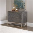 Uttermost Armistead MDF Wood and Steel Drawer Chest in Dark Walnut