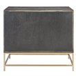 Uttermost Armistead MDF Wood and Steel Drawer Chest in Dark Walnut