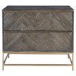 Uttermost Armistead MDF Wood and Steel Drawer Chest in Dark Walnut
