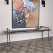 Uttermost Chandos Modern Iron and Wood Bench in Dark Gray/Silver