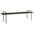 Uttermost Chandos Modern Iron and Wood Bench in Dark Gray/Silver
