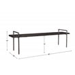 Uttermost Chandos Modern Iron and Wood Bench in Dark Gray/Silver