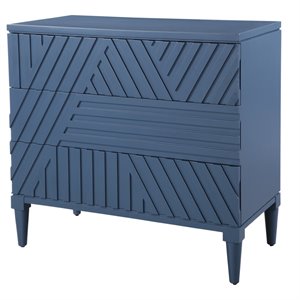 Uttermost Colby Modern MDF Wood Drawer Chest in Deep Sea Blue