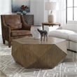 Uttermost Volker Modern Style MDF Wood Coffee Table in Honey Brown/Gray
