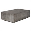 Uttermost Kareem Modern MDF Wood Coffee Table in Metallic Gray