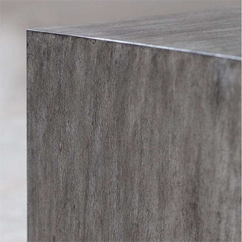 Uttermost Kareem Modern MDF Wood Coffee Table in Metallic Gray