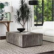 Uttermost Kareem Modern MDF Wood Coffee Table in Metallic Gray