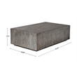 Uttermost Kareem Modern MDF Wood Coffee Table in Metallic Gray