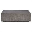 Uttermost Kareem Modern MDF Wood Coffee Table in Metallic Gray