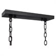 Uttermost Jarsdel 6-Light Farmhouse Steel and Glass Island Light in Sanded Black