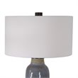 Uttermost Vicente Contemporary Steel and Fabric Table Lamp in Slate Blue