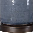 Uttermost Vicente Contemporary Steel and Fabric Table Lamp in Slate Blue