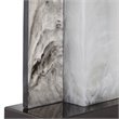 Uttermost Vanda Modern Steel Resin and Fabric Table Lamp in White/Gray/Nickel
