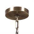 Uttermost Rosston 1-Light Steel and Glass Mini Pendant in Antique Brass/Brown