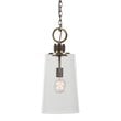 Uttermost Rosston 1-Light Steel and Glass Mini Pendant in Antique Brass/Brown