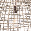 Uttermost Cross 1-Light Coastal Steel and Rattan Weave Pendant in Aged Bronze