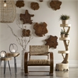 Uttermost Cross 1-Light Coastal Steel and Rattan Weave Pendant in Aged Bronze