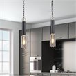 Uttermost Jarsdel 1 Light Industrial Mini Pendant in Sanded Black