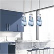 Uttermost Windswept 1-Light Coastal Steel and Glass Mini Pendant in Blue/White