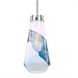 Uttermost Windswept 1-Light Coastal Steel and Glass Mini Pendant in Blue/White