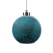 Uttermost Gemblue 1-Light Coastal Steel and Glass Mini Pendant in Blue/Nickel