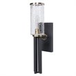 Uttermost Jarsdel Farmhouse Steel and Glass Sconce in Sanded Black