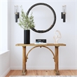 Uttermost Jarsdel Farmhouse Steel and Glass Sconce in Sanded Black