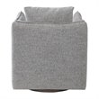 Uttermost Corben Contemporary Wood and Fabric Swivel Chair in Weathered Gray