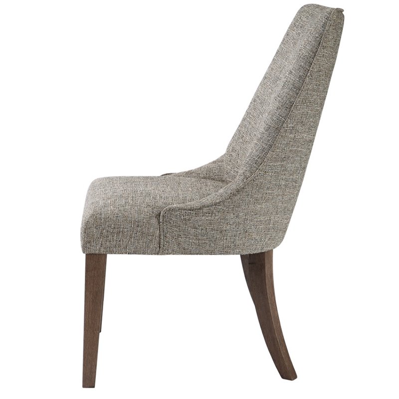 Uttermost Daxton Contemporary Wood and Fabric Armless Chair in Dark Walnut