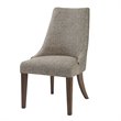Uttermost Daxton Contemporary Wood and Fabric Armless Chair in Dark Walnut