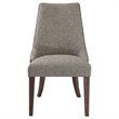 Uttermost Daxton Contemporary Wood and Fabric Armless Chair in Dark Walnut