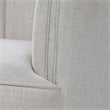 Uttermost Janie Mid-Century Fabric Wood and Iron Accent Chair in Tan/Nickel
