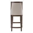 Uttermost Purcell Wood and Faux Leather Counter Stool in Cappuccino
