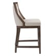 Uttermost Purcell Wood and Faux Leather Counter Stool in Cappuccino