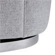 Uttermost Hobart Wood Stainless Steel and Fabric Swivel Chair in Polished Nickel