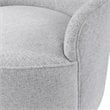 Uttermost Hobart Wood Stainless Steel and Fabric Swivel Chair in Polished Nickel