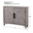 Uttermost Adalind Farmhouse 2-Door Wood Accent Cabinet in White Wash
