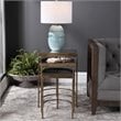 Uttermost India Contemporary Metal Nesting Tables in Antique Gold (Set of 3)