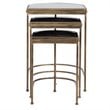 Uttermost India Contemporary Metal Nesting Tables in Antique Gold (Set of 3)