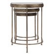 Uttermost India Contemporary Metal Nesting Tables in Antique Gold (Set of 3)