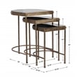 Uttermost India Contemporary Metal Nesting Tables in Antique Gold (Set of 3)