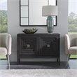 Uttermost Aiken 2-Door Contemporary Iron and Wood Cabinet in Ebony Black