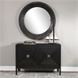 Uttermost Aiken 2-Door Contemporary Iron and Wood Cabinet in Ebony Black
