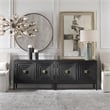 Uttermost Aiken 2-Door Contemporary Iron and Wood Cabinet in Ebony Black
