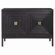 Uttermost Aiken 2-Door Contemporary Iron and Wood Cabinet in Ebony Black