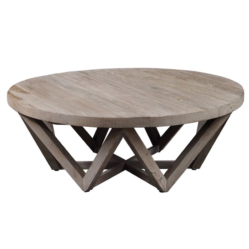 Uttermost Kendry Coastal Elm Wood Coffee Table in Natural Finish