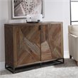 Uttermost Evros 2-Door Reclaimed Wood and Iron Sideboard in Aged Gunmetal Gray
