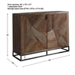 Uttermost Evros 2-Door Reclaimed Wood and Iron Sideboard in Aged Gunmetal Gray