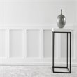 Uttermost Gambia Modern Marble and Steel Plant Stand in Aged Black