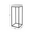 Uttermost Gambia Modern Marble and Steel Plant Stand in Aged Black